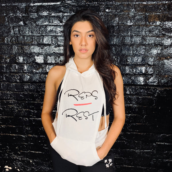 Women's Hooded Stringer - Reps Over Rest