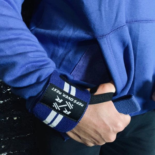Royal Blue Lifting Sweatshirt - Reps Over Rest