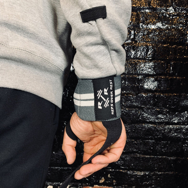 Solid Grey Lifting Sweatshirt - Reps Over Rest