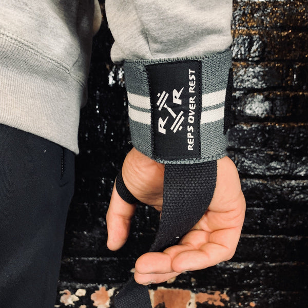 Solid Grey Lifting Sweatshirt - Reps Over Rest