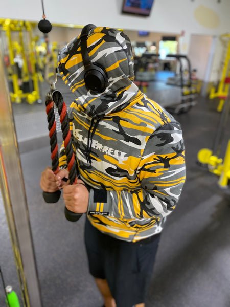 Yellow Camo Lifting Sweatshirt - Reps Over Rest