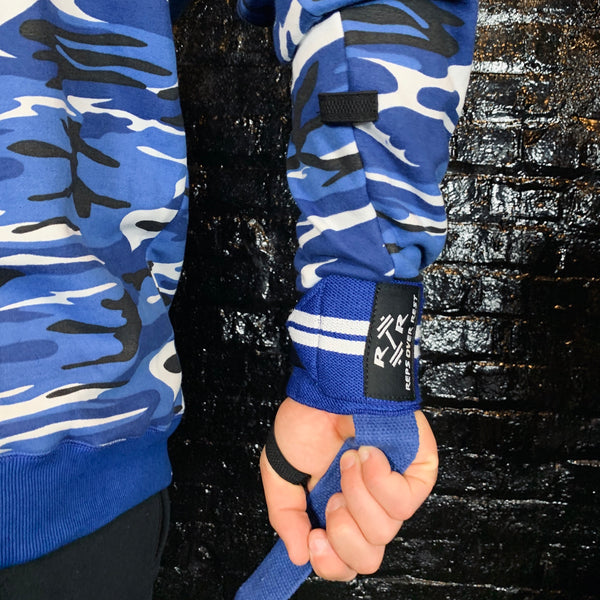 Blue Camo Lifting Sweatshirt - Reps Over Rest