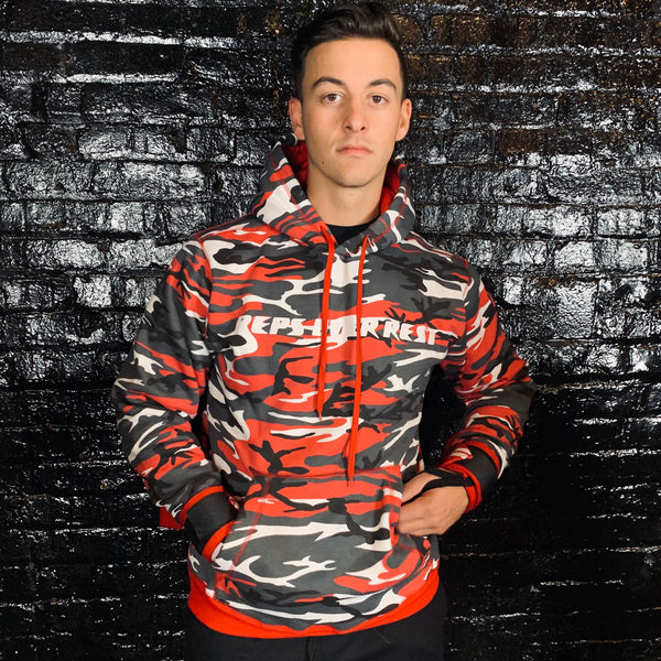 Red Camo Lifting Sweatshirt - Reps Over Rest
