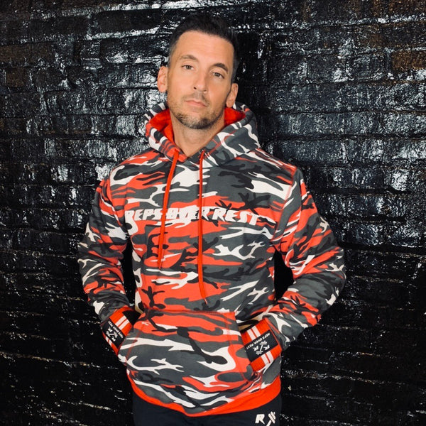 Red Camo Lifting Sweatshirt - Reps Over Rest
