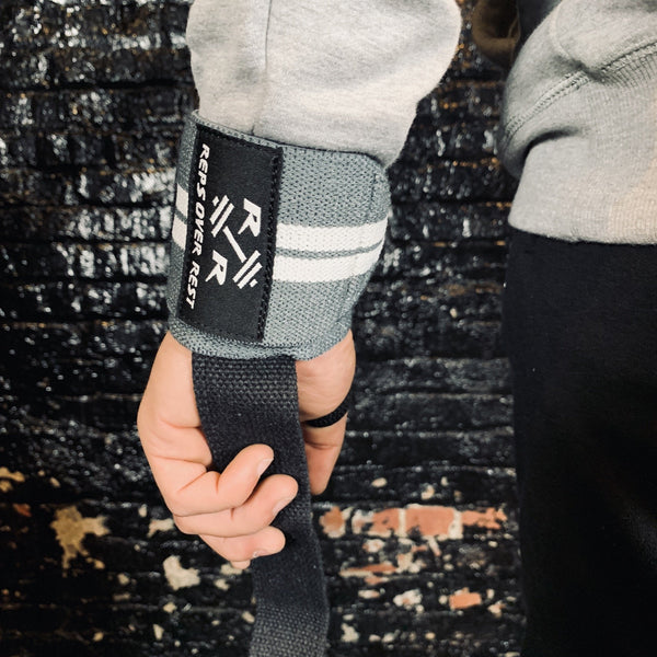 Solid Grey Lifting Sweatshirt - Reps Over Rest