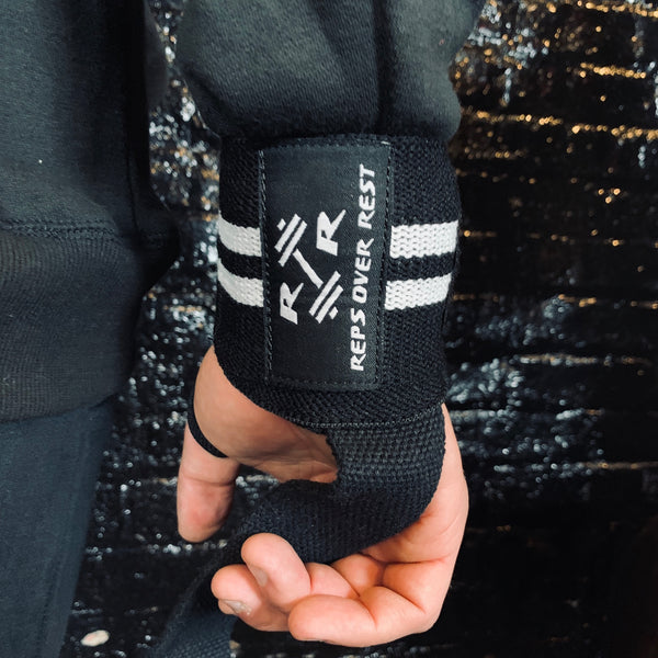 Solid Black Lifting Sweatshirt - Reps Over Rest