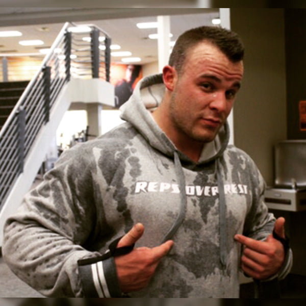 Solid Grey Lifting Sweatshirt - Reps Over Rest