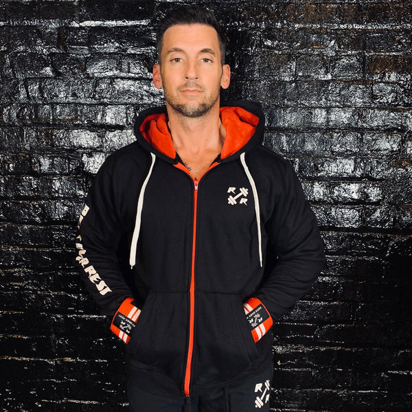 Black & Red Zipper Lifting Sweatshirt - Reps Over Rest