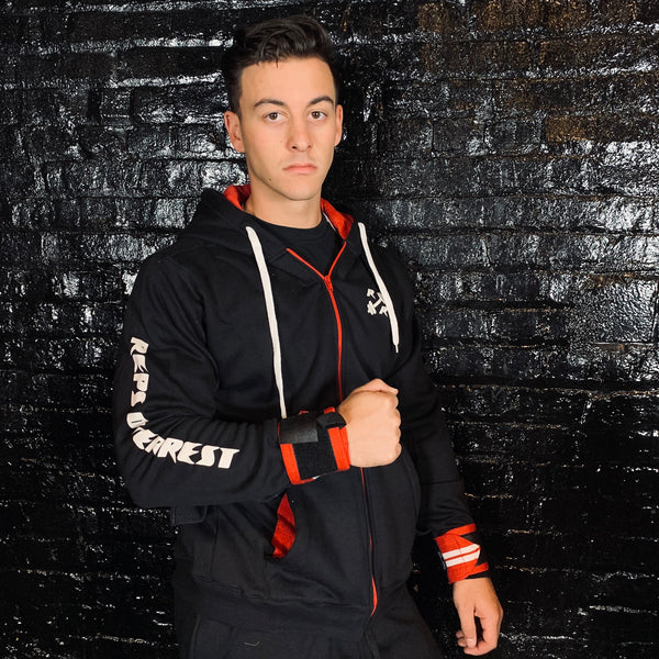 Black & Red Zipper Lifting Sweatshirt - Reps Over Rest