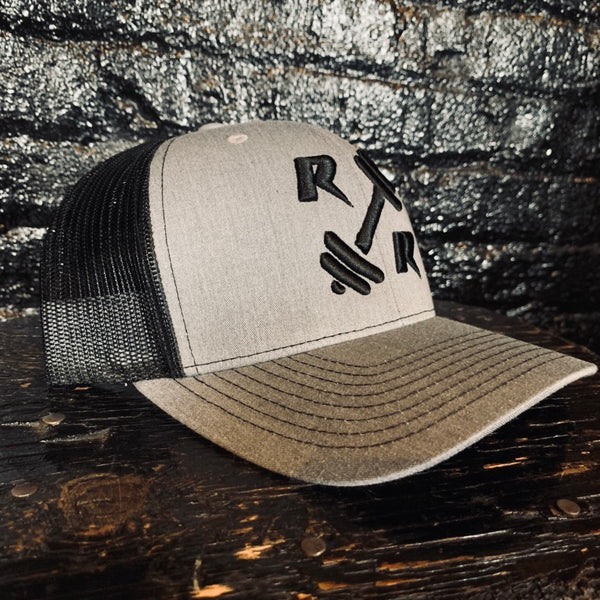 Heather Grey and Black Mesh Trucker Hat - Reps Over Rest