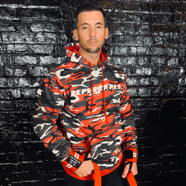 Red Camo Lifting Sweatshirt - Reps Over Rest