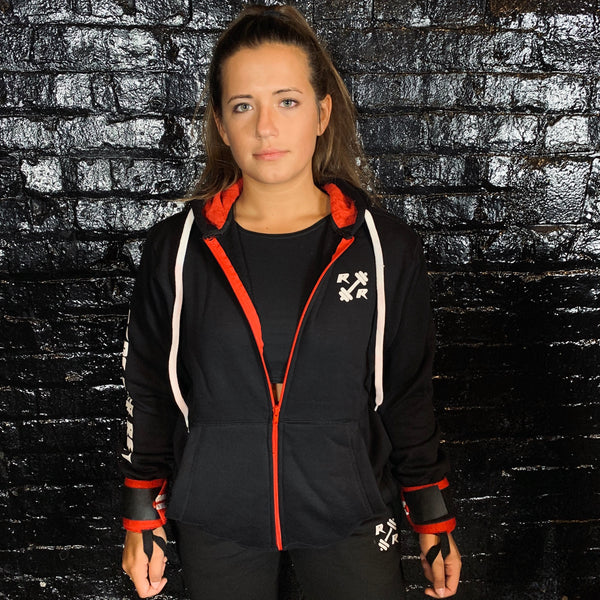 Black & Red Zipper Lifting Sweatshirt - Reps Over Rest
