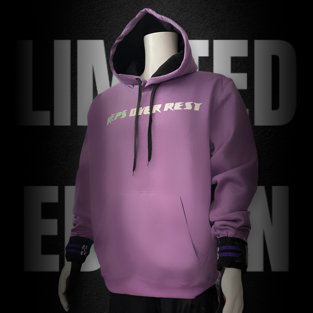 LIMITED EDITION Light Purple & Black Lifting Sweatshirt - Reps Over Rest